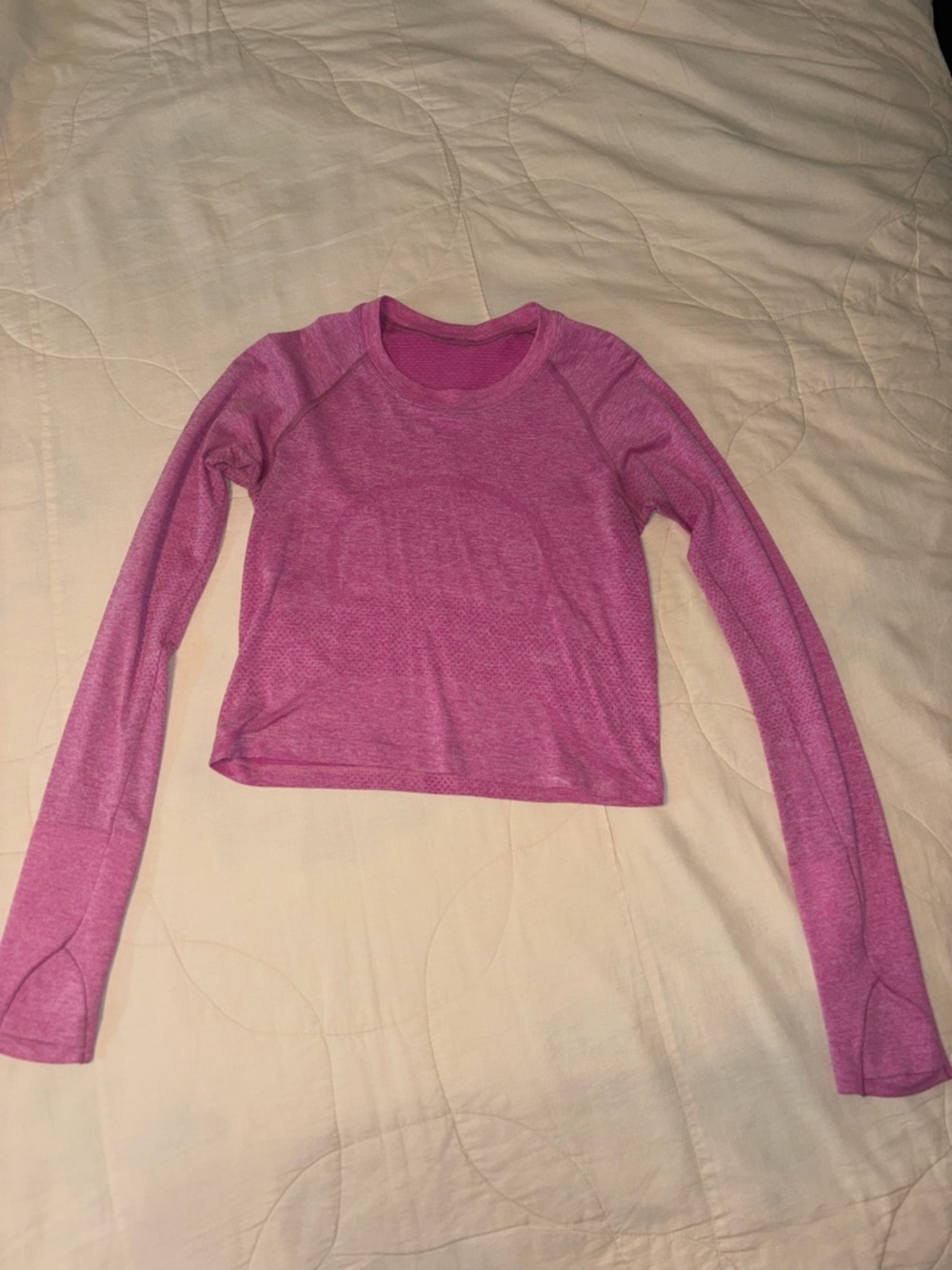 lululemon athletica Heathered Pink Long Sleeve swiftly tech